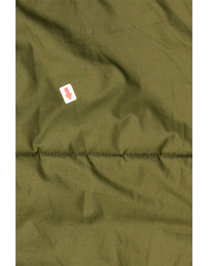 Nike Damen gepolsterte Wendejacke UK 12 Mittelgrünes Polyester