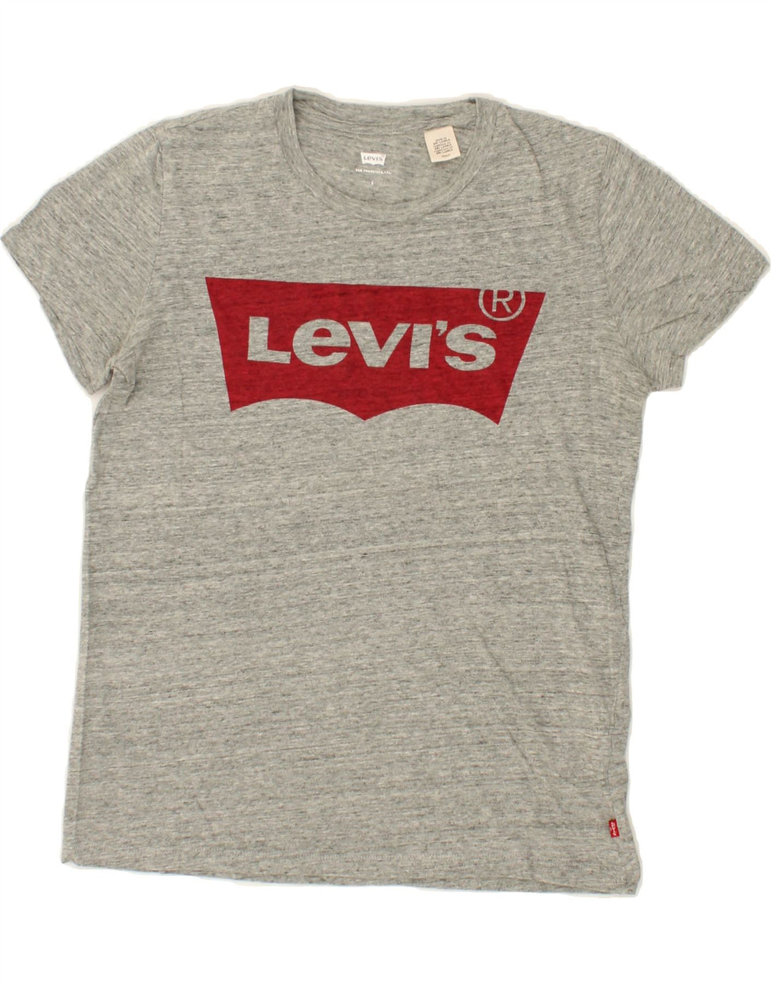 LEVI'S Mens Graphic T-Shirt Top Small Grey Flecked Cotton | Vintage Levi's | Thrift | Second-Hand Levi's | Used Clothing | Messina Hembry 