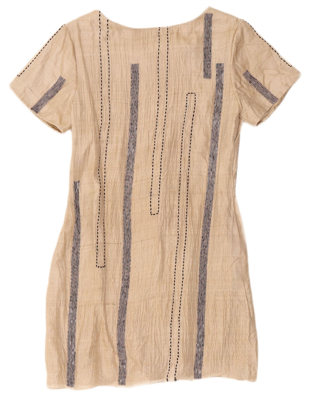 Abito a trapezio da donna Aftershock UK 14 a righe beige grandi
