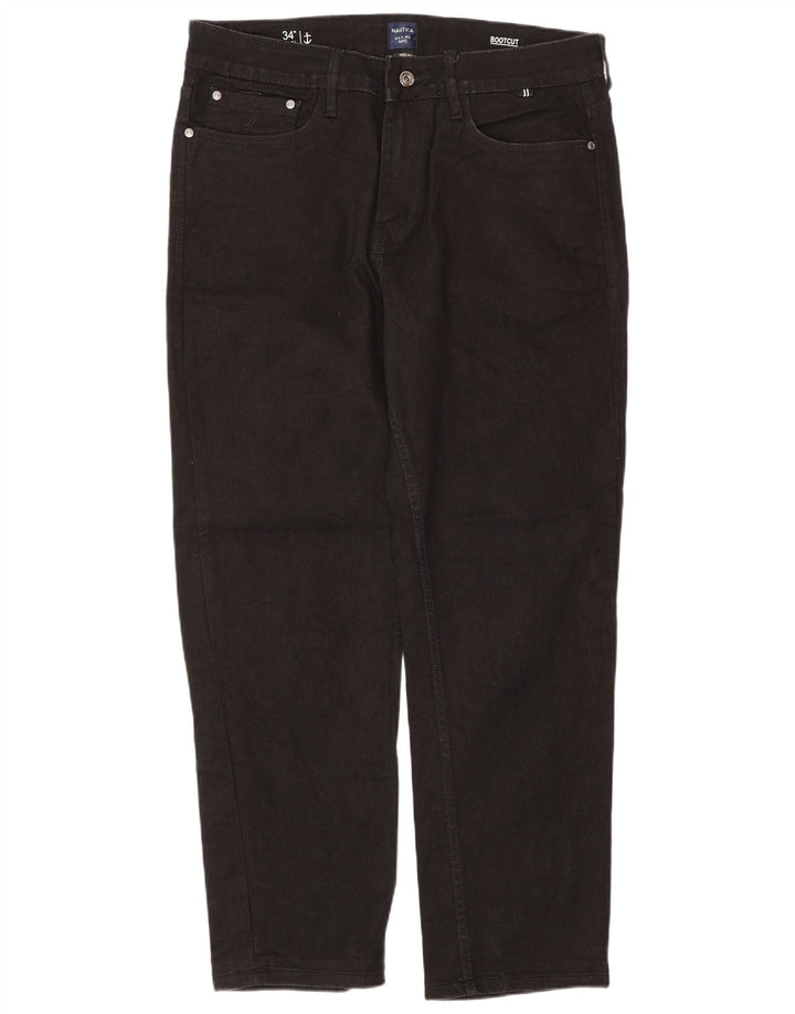 Nautica Herre Bootcut Jeans W34 L30 Sort Bomuld