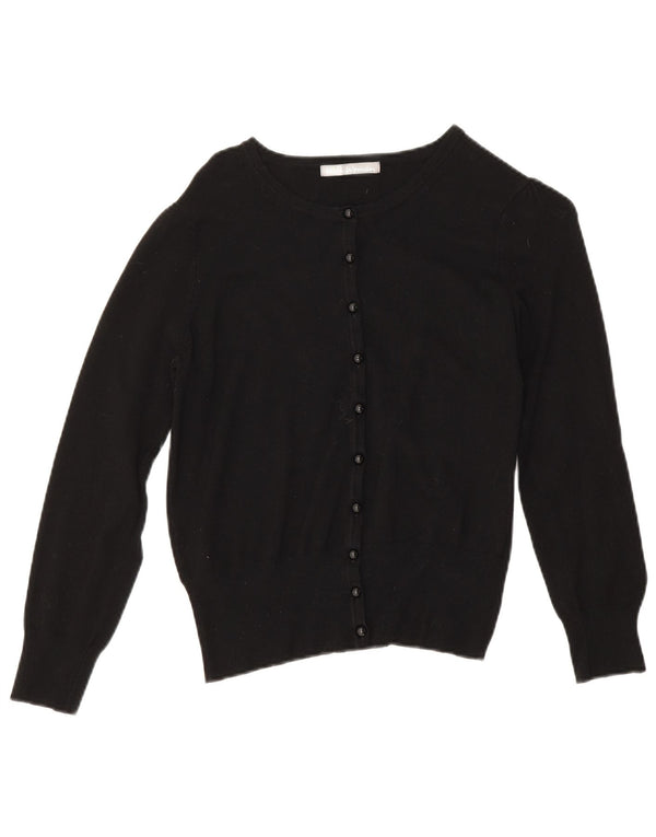 Marks & Spencer Womens Cardigan Sweater UK 12 Medium Black Viscose