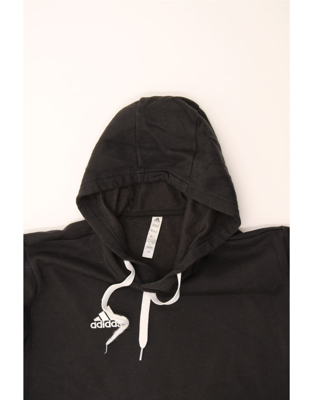 ADIDAS Mens Hoodie Jumper Medium Black Cotton Vintage Adidas and Second-Hand Adidas from Messina Hembry 