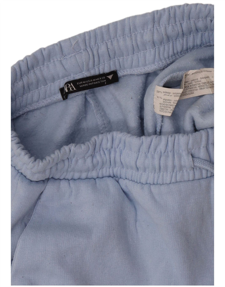 Zara Womens Tracksuit Trousers Joggers UK 12 Medium  Blue Polyester