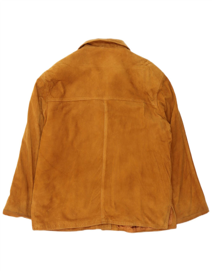 Conbipel Chaqueta de gamuza para mujer UK 46 Grande Cuero marrón