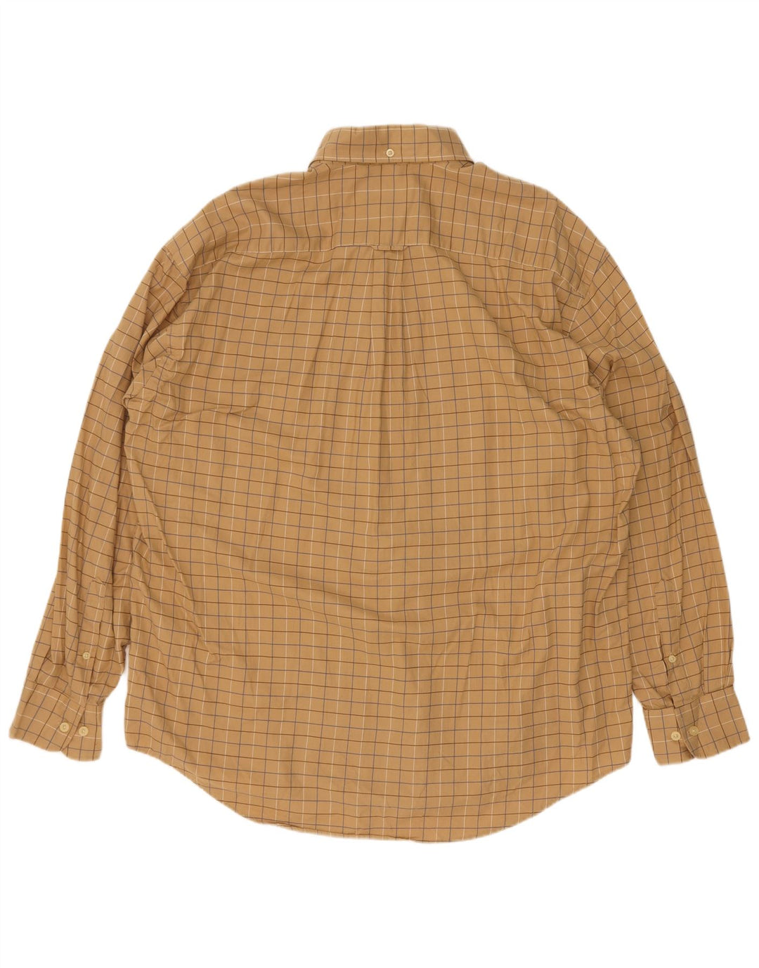 Nautica Herrenhemd XL Beige kariert Baumwolle