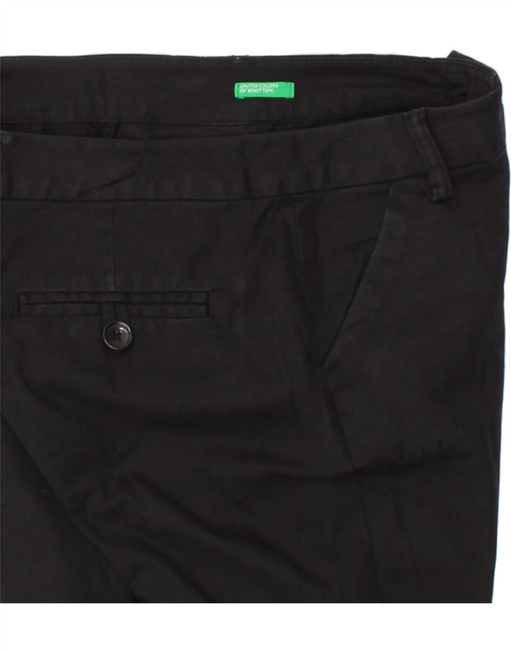BENETTON Womens Bootcut Chino Trousers W32 L32 Navy Blue Vintage Benetton and Second-Hand Benetton from Messina Hembry 