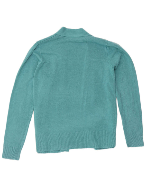 Marks & Spencer Womens Open Cardigan Sweater UK 10 Small Turquoise Acrylic