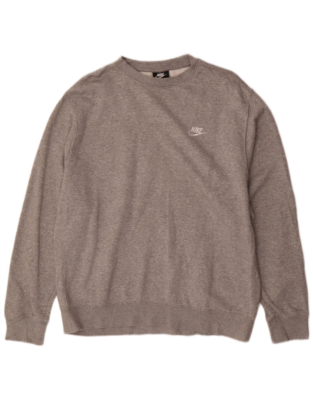 NIKE Mens Sweatshirt Jumper Large Grey Cotton