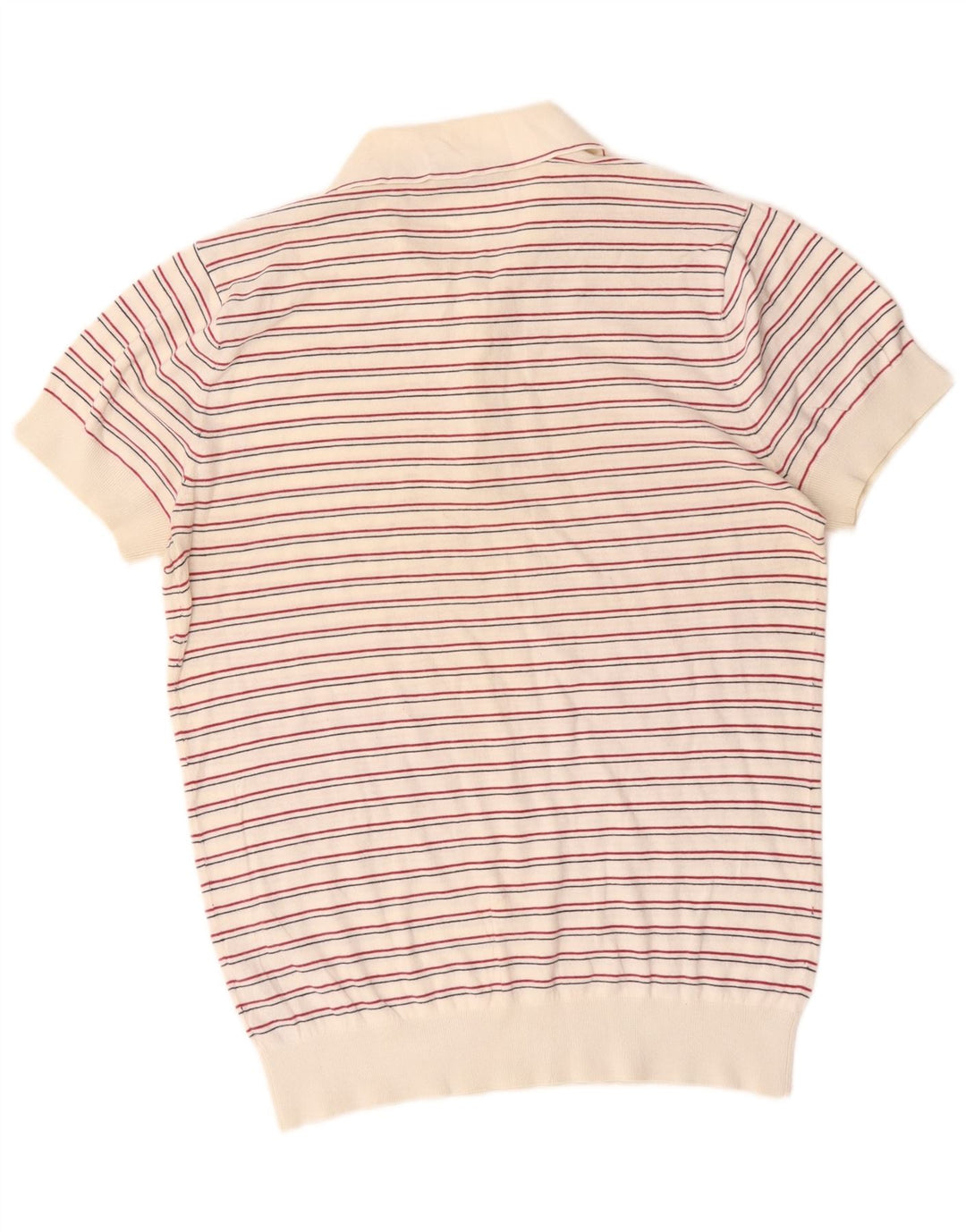 French Connection Mens Polo Neck Jumper Sweater Small White Striped