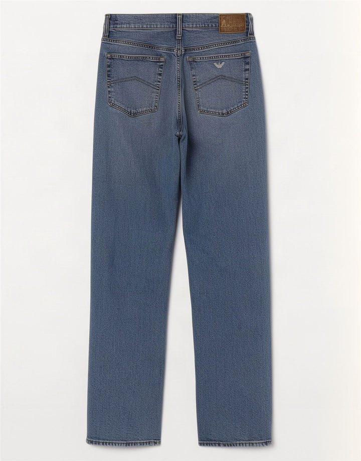 Jeans dritti da uomo Armani W32 L32 in cotone blu
