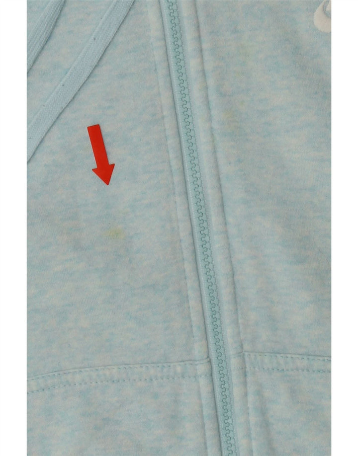 NIKE Mens Zip Hoodie Sweater Medium Blue Flecked Cotton Vintage Nike and Second-Hand Nike from Messina Hembry 