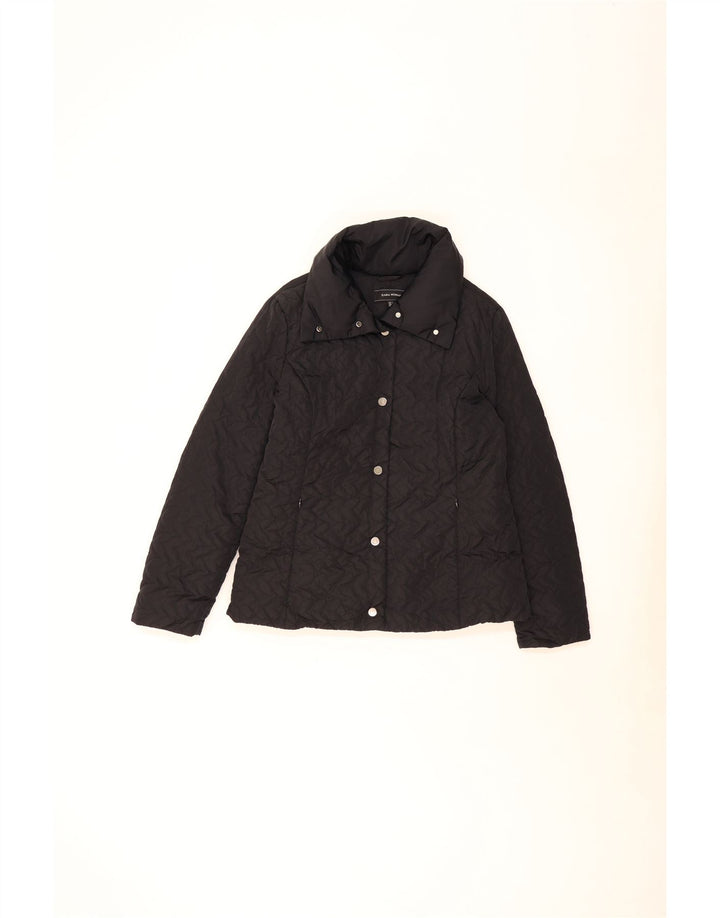 Zara Mujer Chaqueta Acolchada UK 46 Grande Poliéster Negro