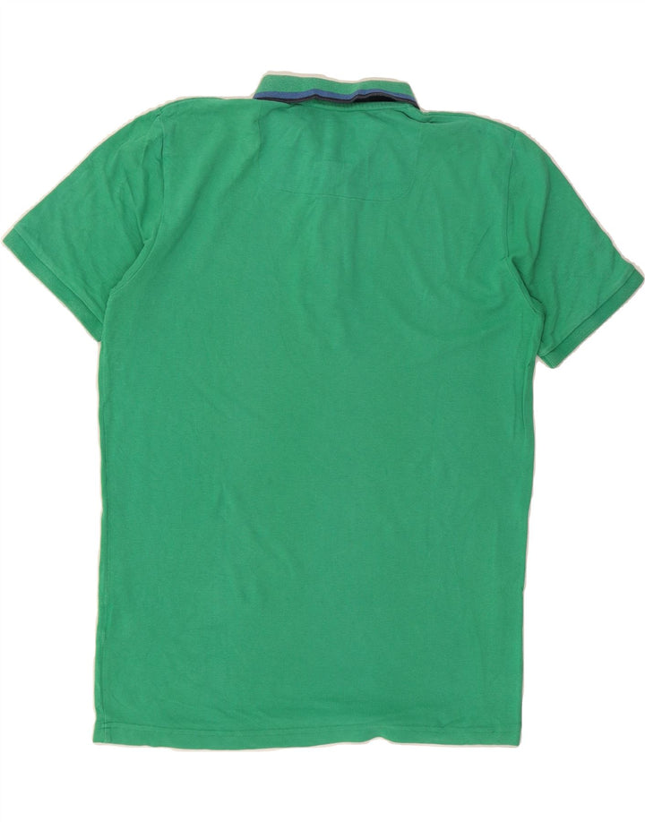 DACK'S Mens Polo Shirt Large Green Cotton Vintage Dack's and Second-Hand Dack's from Messina Hembry 