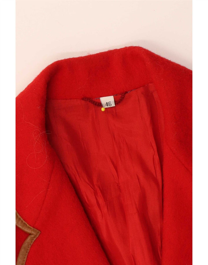 Giacca blazer vintage da donna a 2 bottoni IT 46 grande rossa