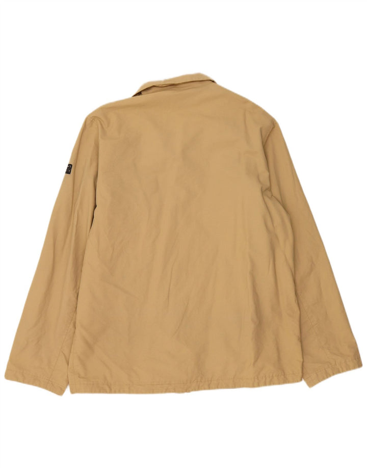 Sergio Tacchini Mens Bomber Jacket UK 42 XL Beige Cotton