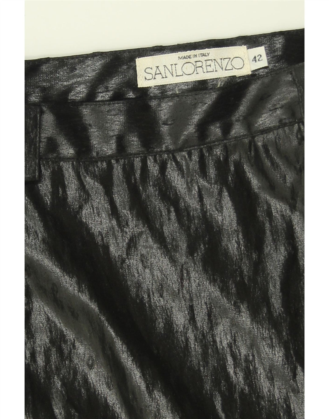 VINTAGE Womens Pencil Skirt IT 42 Medium W28  Black Acetate Vintage Vintage and Second-Hand Vintage from Messina Hembry 