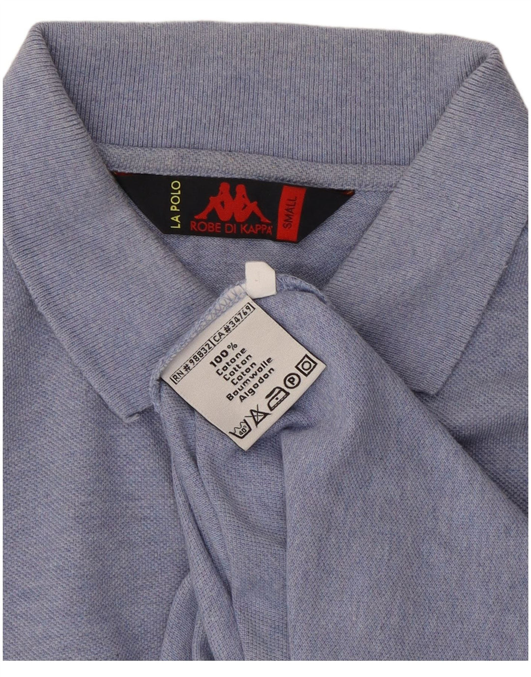 Kappa Mens Polo Shirt Small Blue Cotton