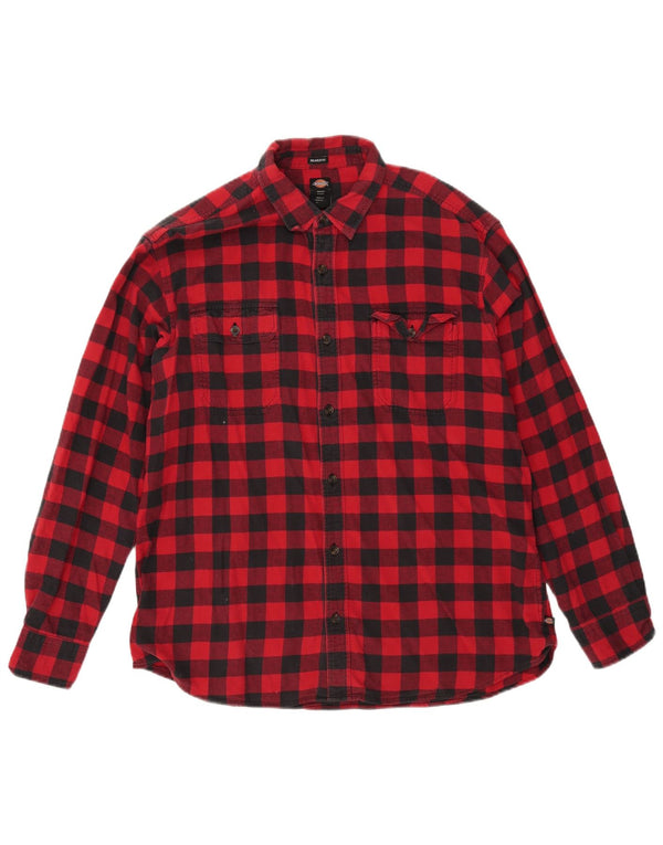 Ανδρικό φανελένιο πουκάμισο Dickies Relaxed Fit Large Red Check
