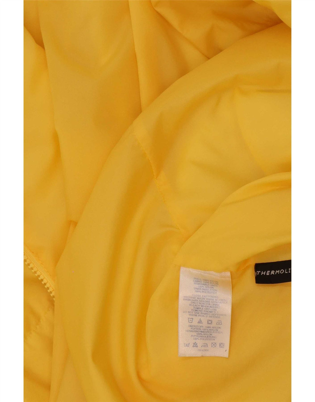 Giacca imbottita foderata da uomo Lands End IT 50/52 2XL Nylon giallo