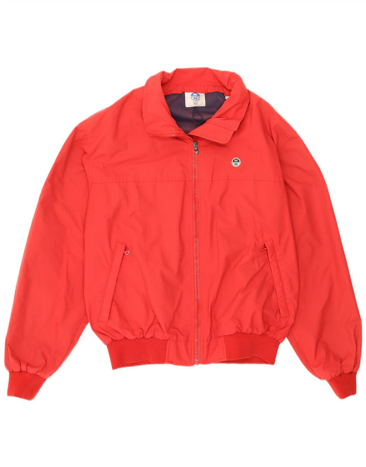 North Sails Mens Bomber Jacket UK 40 Large Red Polyamide