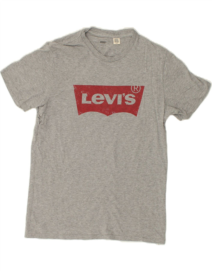 LEVI'S Mens Graphic T-Shirt Top Small Grey Cotton Vintage Levi's and Second-Hand Levi's from Messina Hembry 