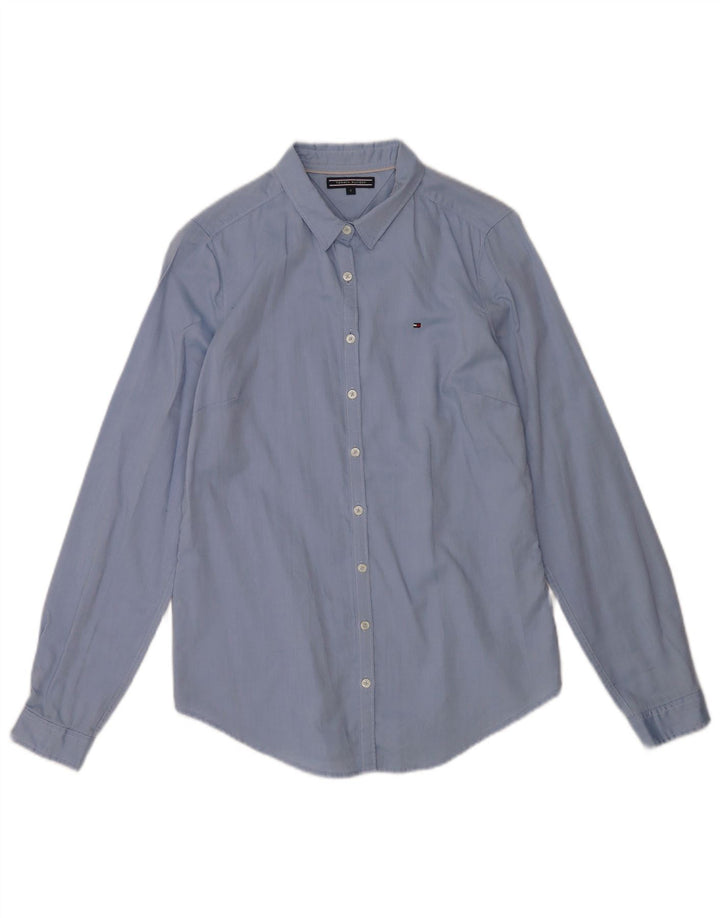 Camisa feminina Tommy Hilfiger EUA 6 algodão azul médio