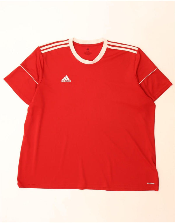 Adidas Mens Aeroready T-Shirt Top 3XL Red Polyester