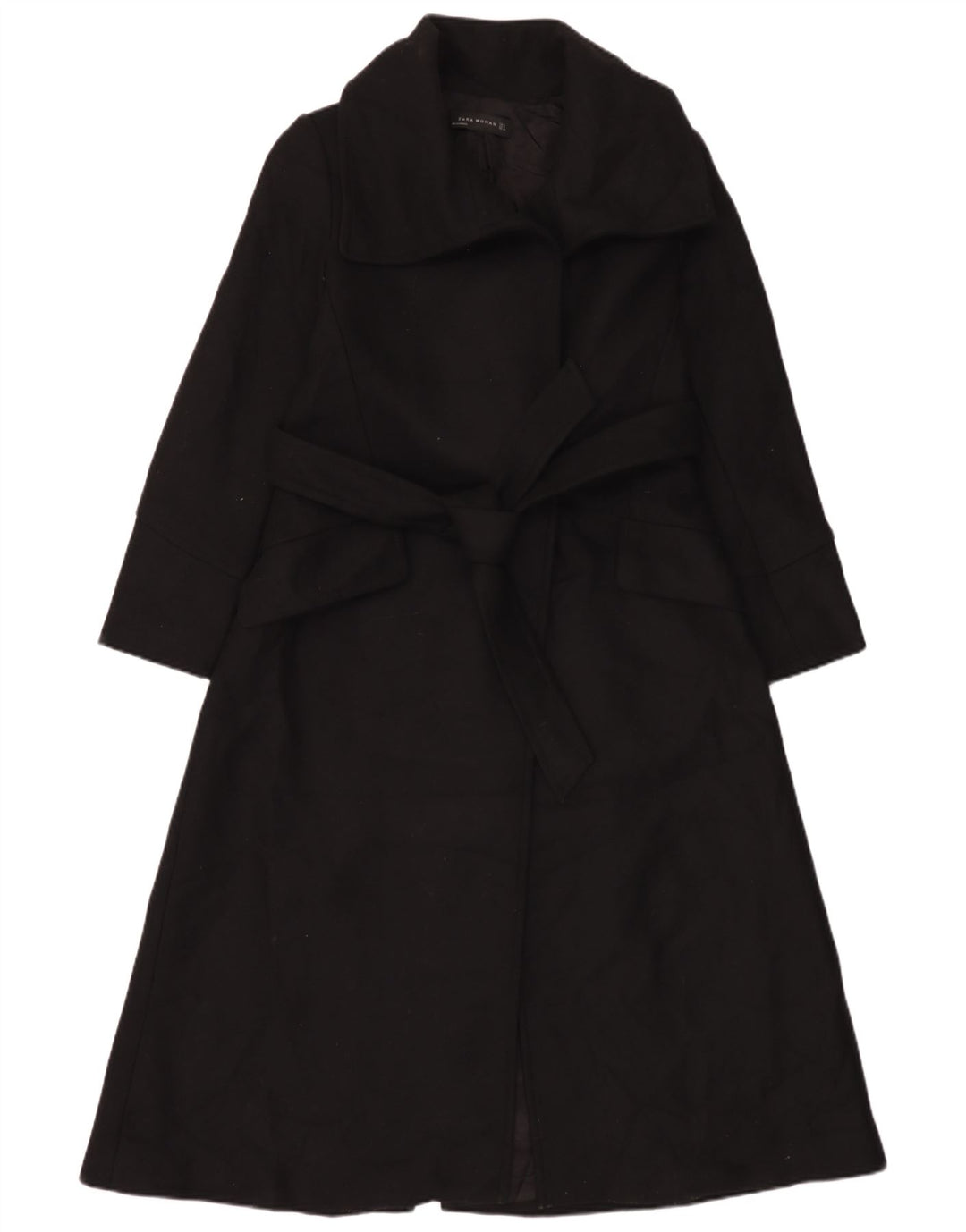 Zara Womens Overcoat UK 10 Small Black