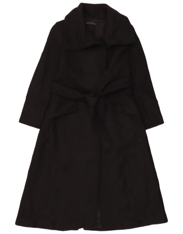 Zara Womens Overcoat UK 10 Small Black