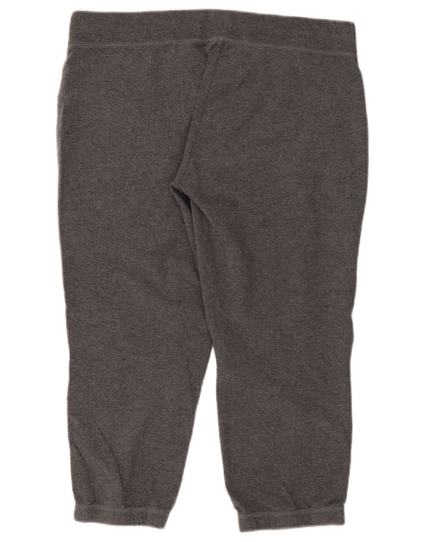 Nike Womens Capri Tracksuit Trousers Joggers UK 18 XL Grey Cotton