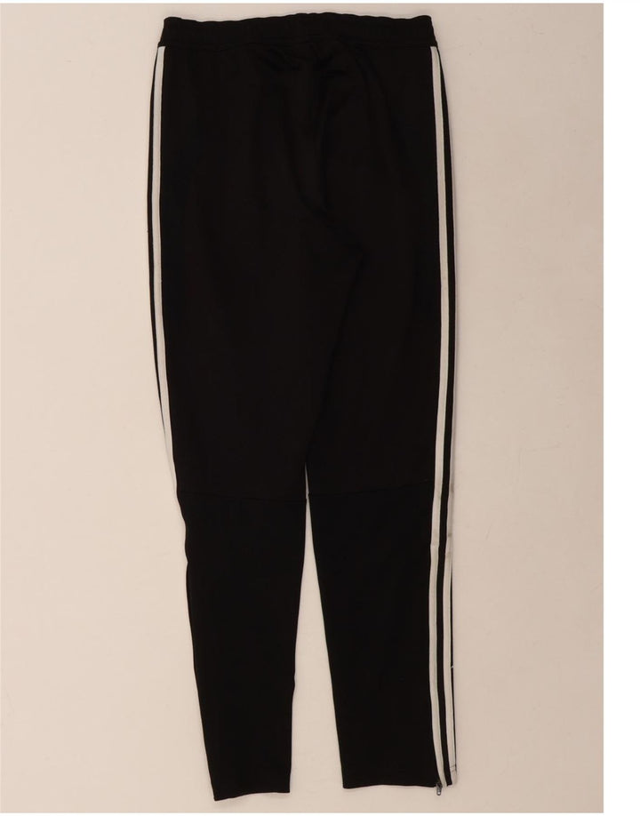 ADIDAS Boys Tracksuit Trousers 13-14 Years Black Polyester