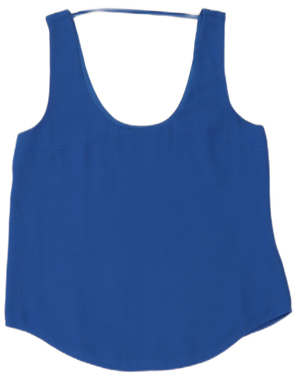 Oasis Damevest Top UK 12 Medium Blue Polyester
