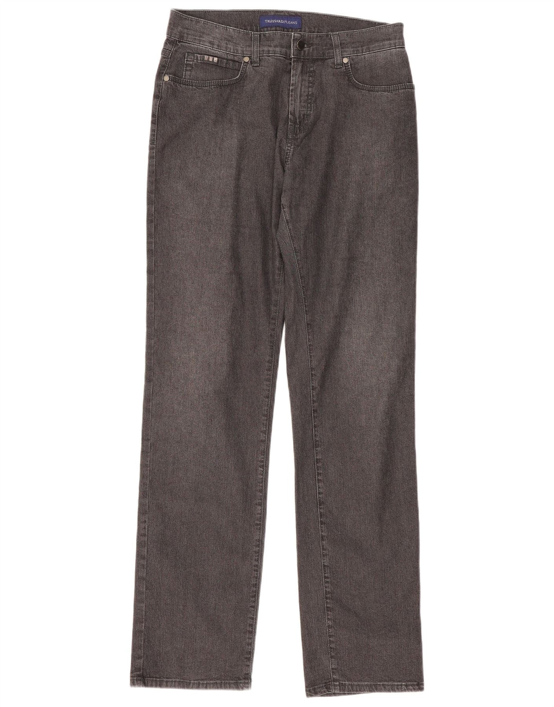 Trussardi Womens Straight Jeans  W33 L33 Grey Cotton