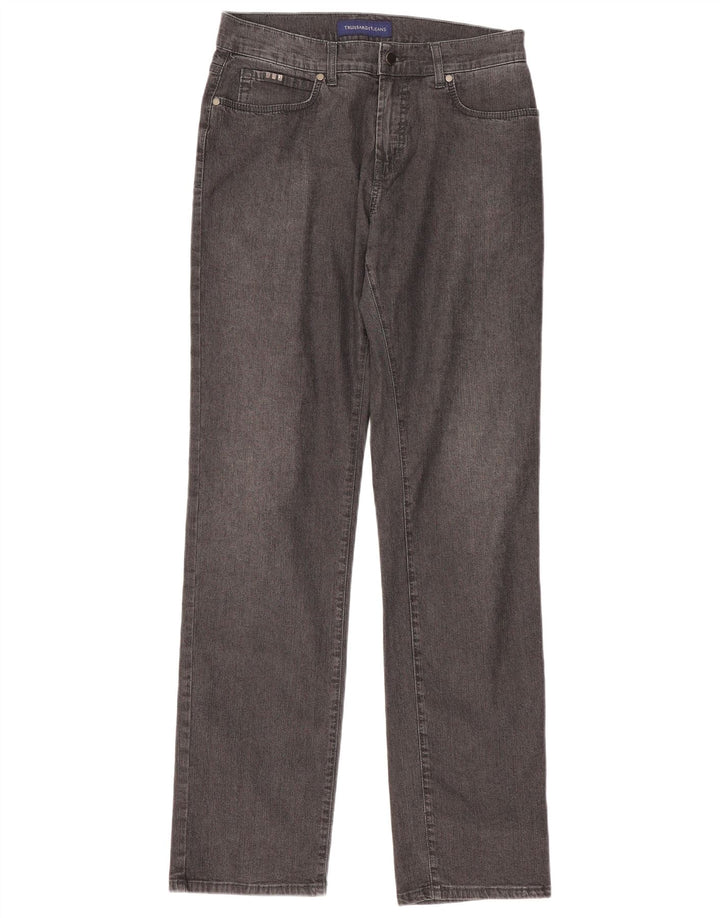 Trussardi Womens Straight Jeans  W33 L33 Grey Cotton