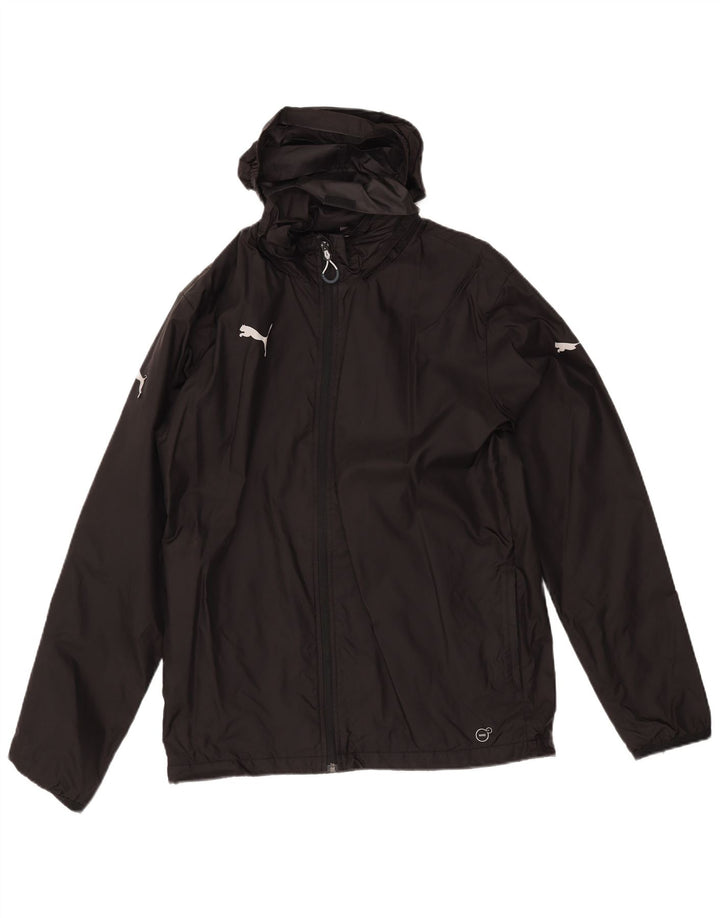 Giacca antipioggia con cappuccio da uomo PUMA UK 38 nylon nero medio