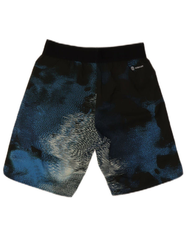 Pantaloncini sportivi Adidas da ragazzo 11-12 anni in poliestere color block blu
