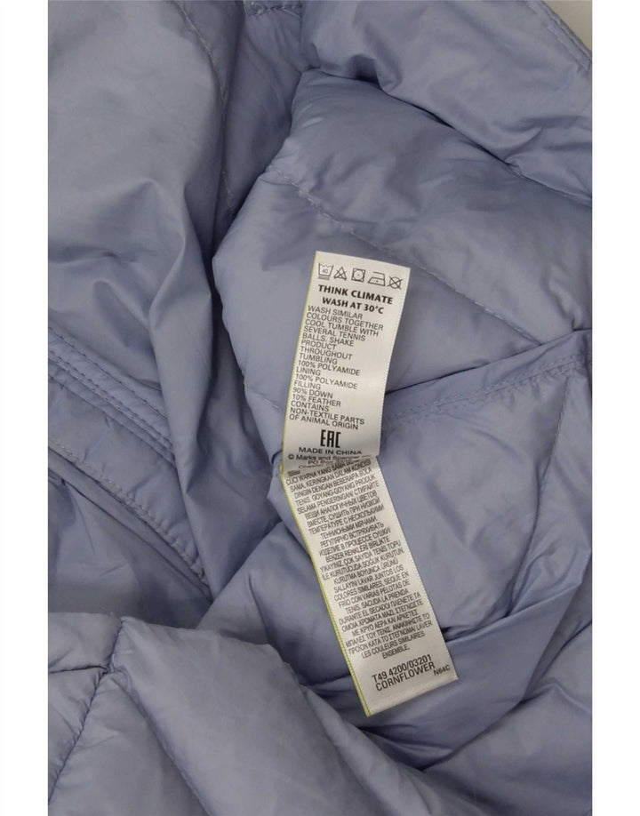 Marks & Spencer Womens Padded Jacket UK 12 Medium Blue Polyamide
