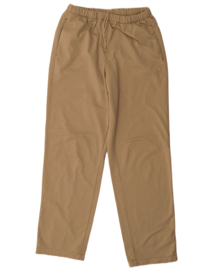 Diadora Womens Tracksuit Trousers UK 14 Large Beige Polyester