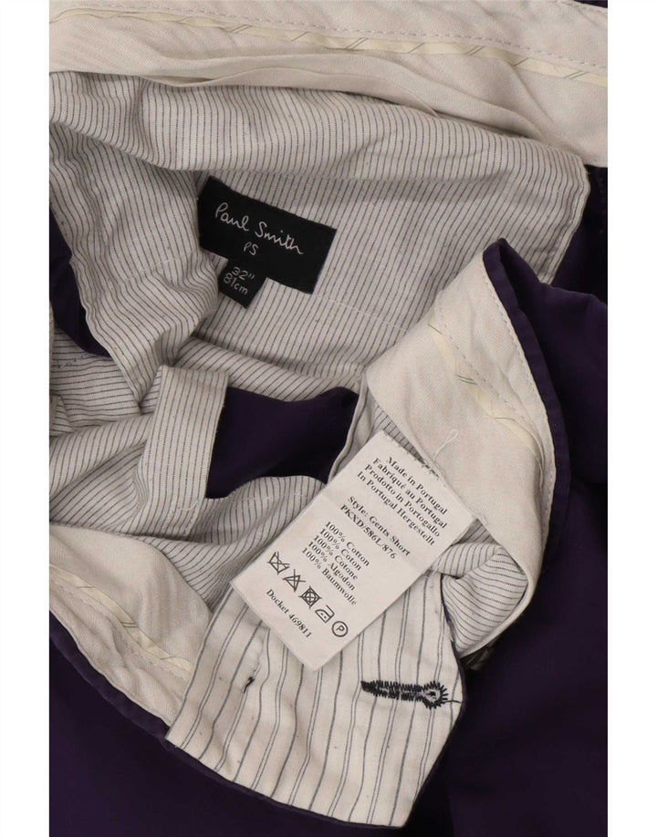 Paul Smith Mens Chino Shorts W32 Medium Purple Cotton