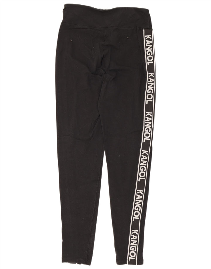 Kangol Womens Graphic Leggings UK 12 Mittelschwarze Baumwolle