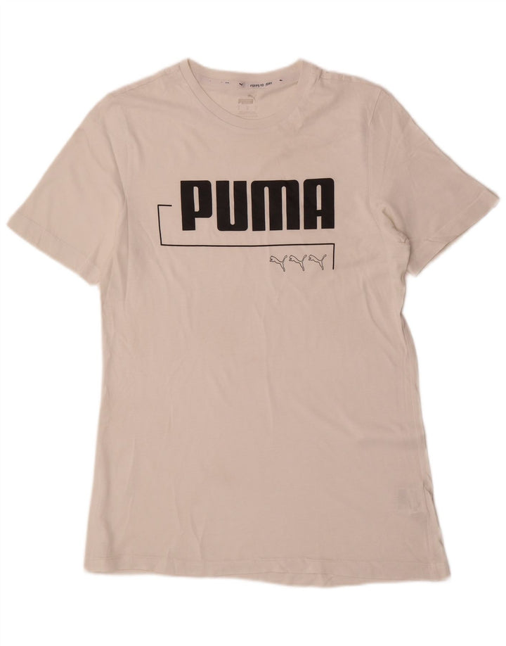 Puma Mens Graphic T-Shirt Top Small White