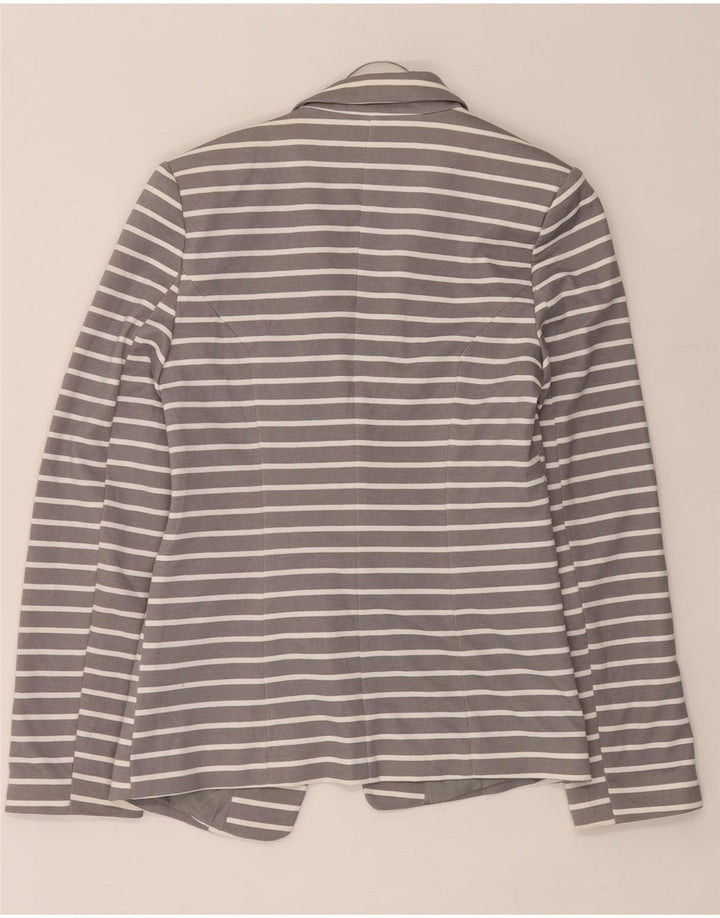 Oasis Womens Open Blazer Jacket UK 8 Small Gråstribet polyester