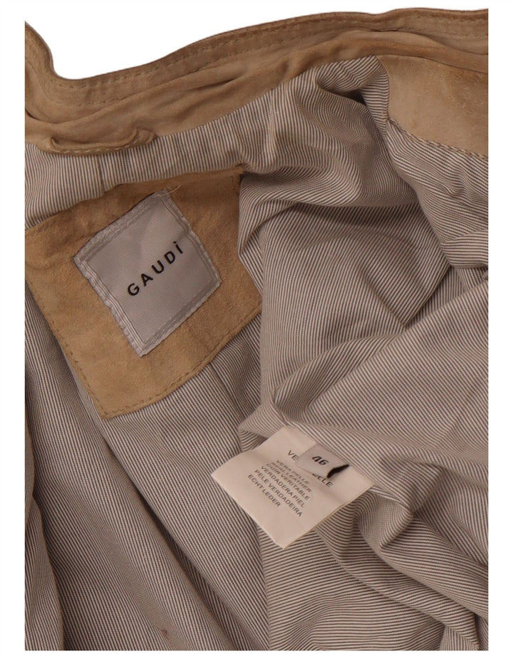 Bomber da donna in pelle scamosciata GAUDI IT 46 Large in pelle beige