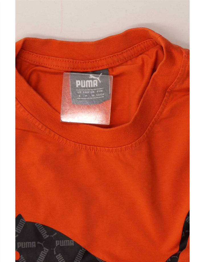 Puma Mens Graphic T-Shirt Top Medium Orange
