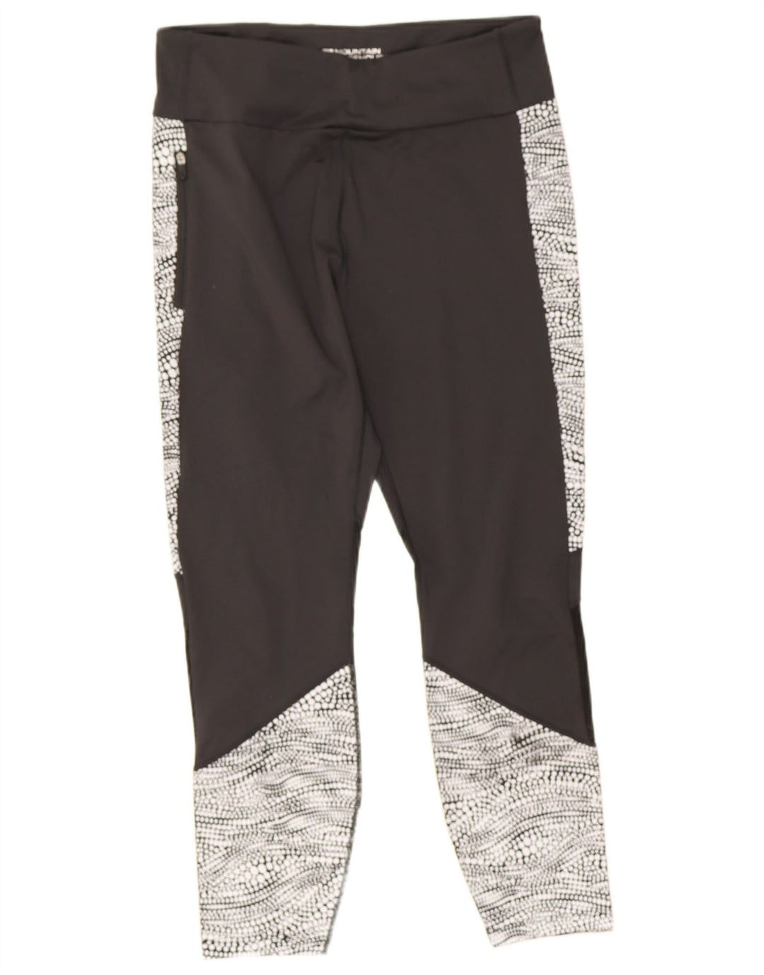 Mountain Warehouse Womens Capri Leggings UK 14 Medium Black Colourblock