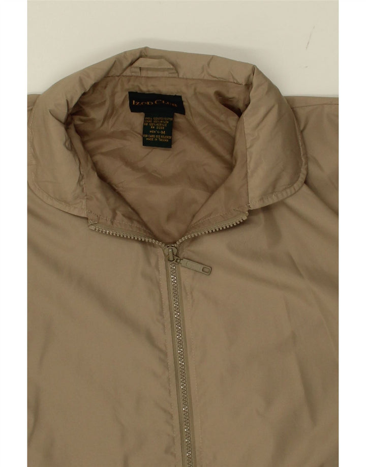IZOD Mens Hooded Bomber Jacket UK 38 Medium Khaki Polyester Vintage Izod and Second-Hand Izod from Messina Hembry 