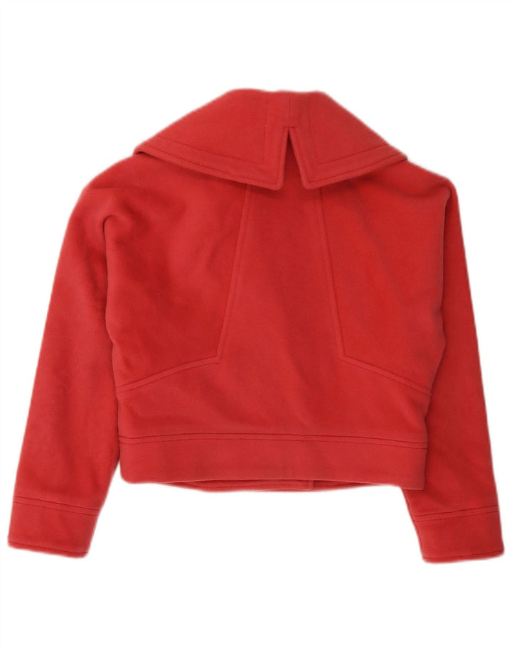 VINTAGE Girls Double Breasted Blazer Jacket 7-8 Years Pink Wool