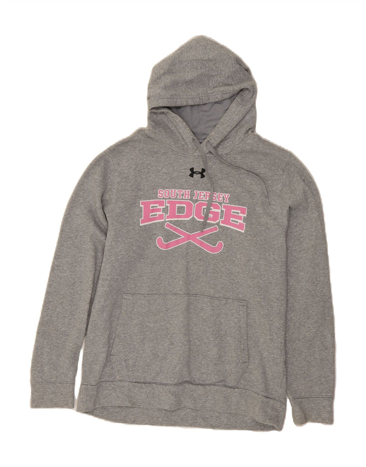 UNDER ARMOUR Womens Oversized Hoodie Jumper UK 14 Medium Grey Vintage Under Armour and Second-Hand Under Armour from Messina Hembry 