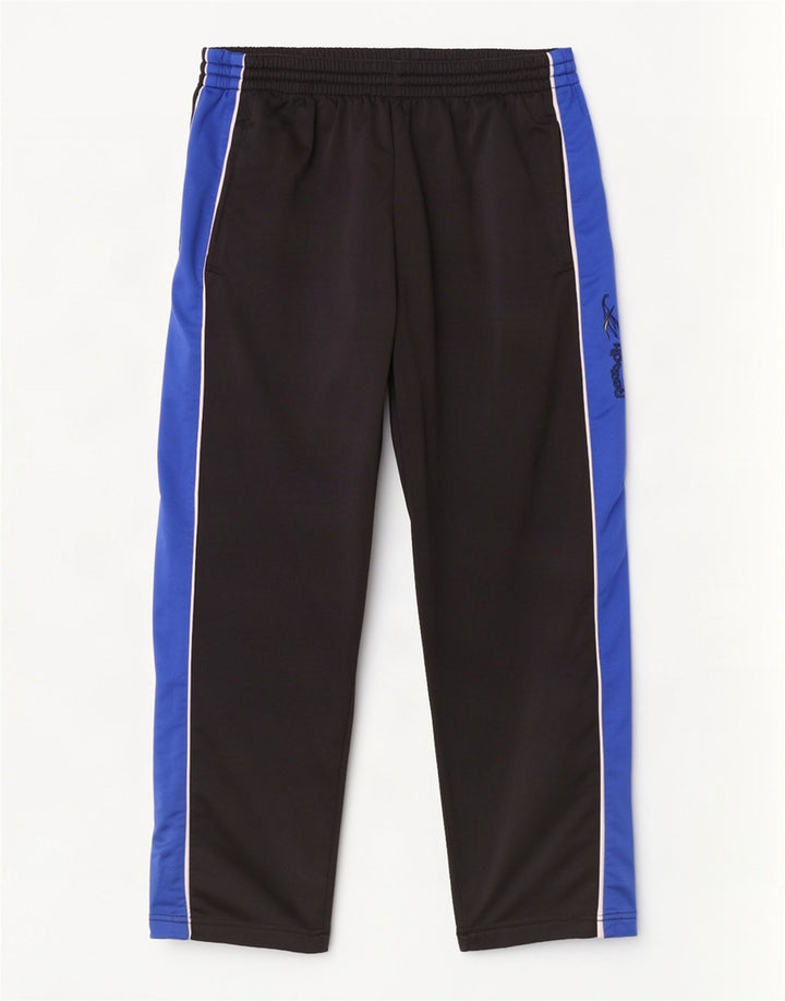Pantaloni da tuta grafica Reebok da uomo Small in poliestere color block nero