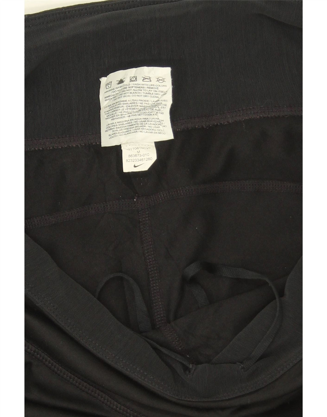 NIKE Womens Dri Fit Leggings UK 12 Medium  Black Polyester Vintage Nike and Second-Hand Nike from Messina Hembry 